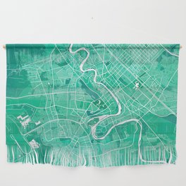 Baghdad City Map of Iraq Watercolor n Wall Hanging