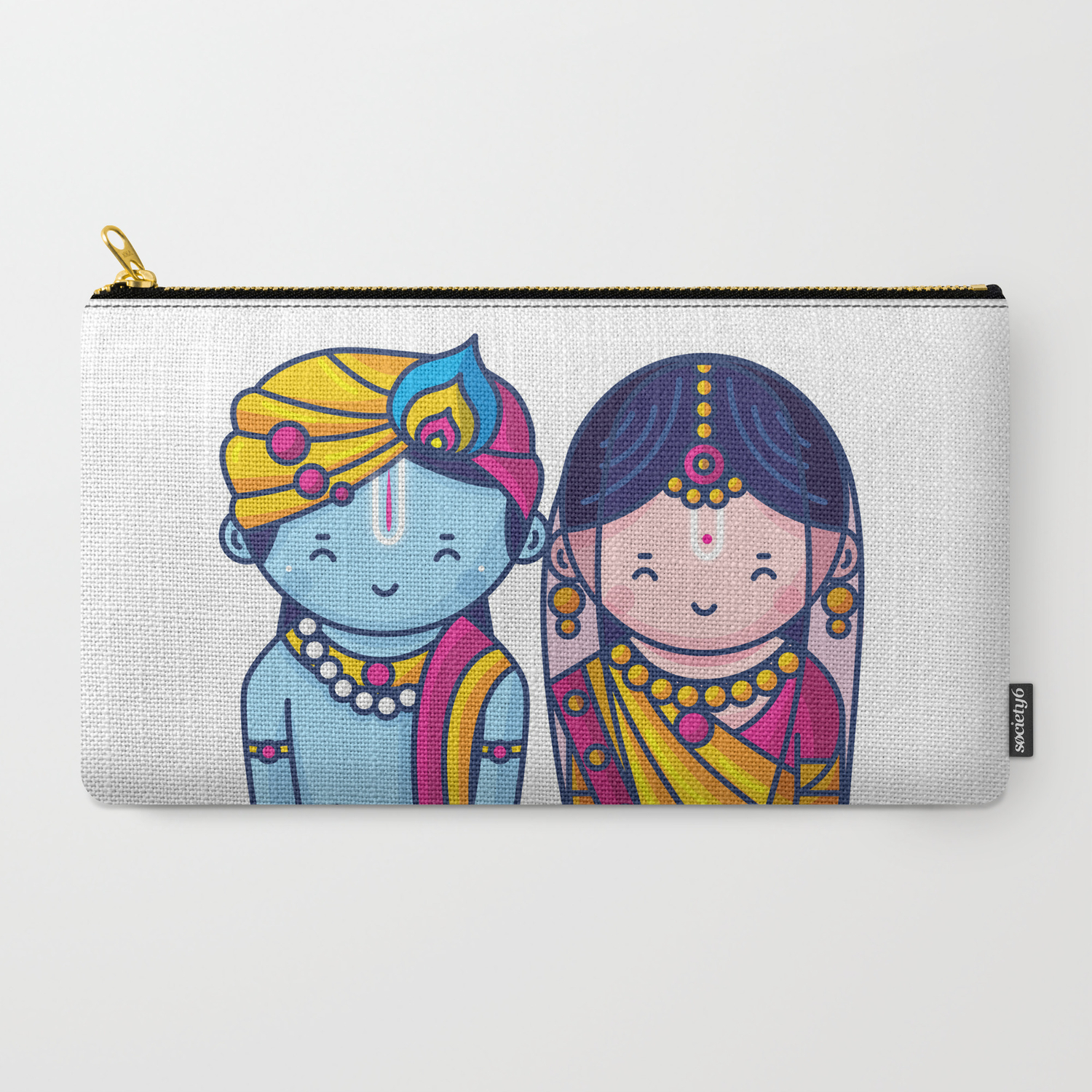 Cute Radha Krishna Carry All Pouch By Scdbalaji Society6 Here you can explore hq krishna janmashtami transparent illustrations, icons and clipart with filter setting like size, type, color etc. cute radha krishna carry all pouch by scdbalaji