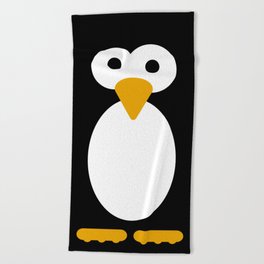 Minimal Penguin Beach Towel