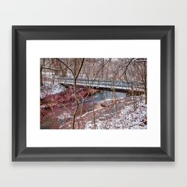Bridge Over Tanyard Creek In Winter Framed Art Print
