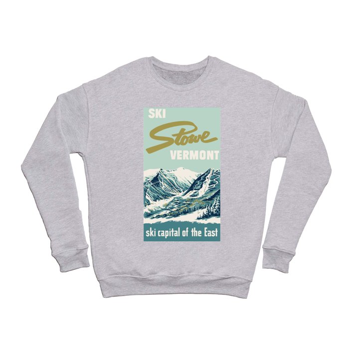 2021 Ski Stowe Vermont Vintage Poster  Crewneck Sweatshirt