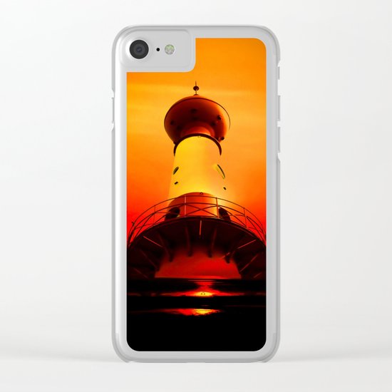 Lighthouse romance Clear iPhone Case
