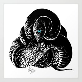 Snake Meditation Art Print