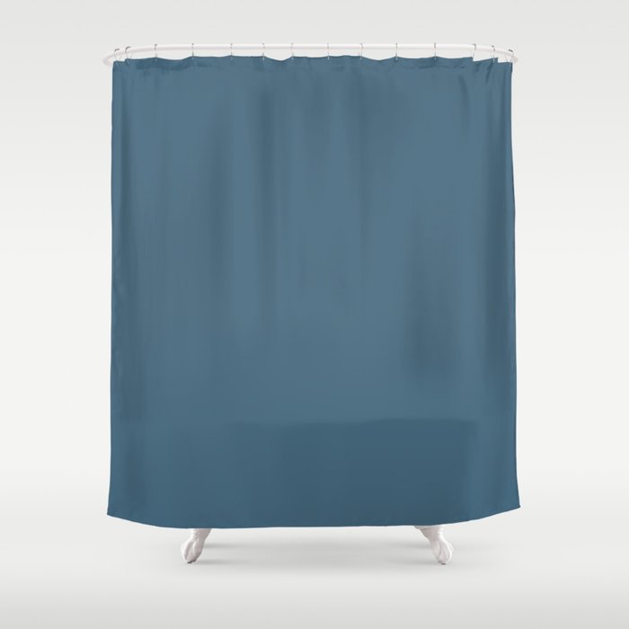 Solid Dark Slate Blue Shower Curtain