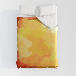 Colorful Abstract - red orange pattern Duvet Cover