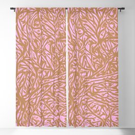 Summer Organic Saffron - Abstract Botanical Nature Earth Color Blackout Curtain