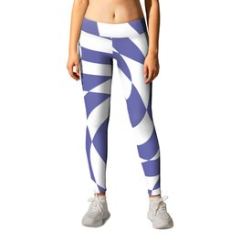 Checkerboard Twirl Pattern (pantone very peri/white) Leggings