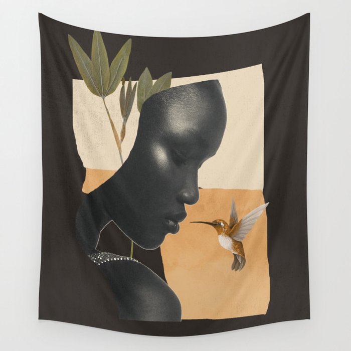 minimal collage /silence 5 Wall Tapestry