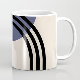 Midcentury Modern: Sun and Rainbow - Midnight Blue  Coffee Mug