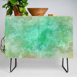 Abstract nature green marble Credenza