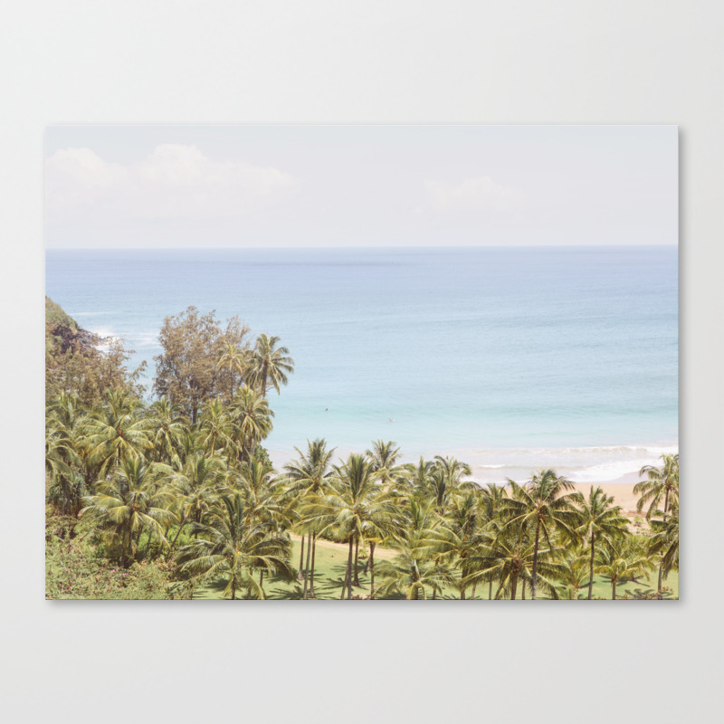 Kauai Island Hawaii  Ocean Landscape Nature Photography Canvas Print Art Decor 