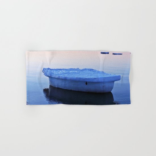 Ice Raft at Dusk on Calm Seas Hand & Bath Towel
