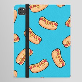 Hotdogs Retro Repeating Pattern  iPad Folio Case