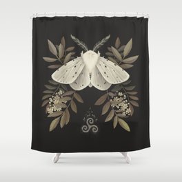 Anam Shower Curtain | Insect, Animal, Afterlife, Flowers, Botanical, Soul, White, Celtic, Magic, Irish 