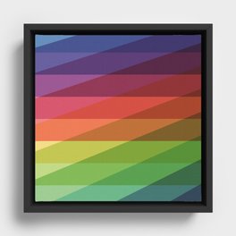 Fig. 040 Rainbow Stripes Framed Canvas