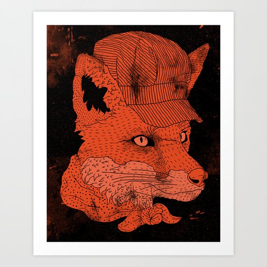 Fox Conductor Art Print