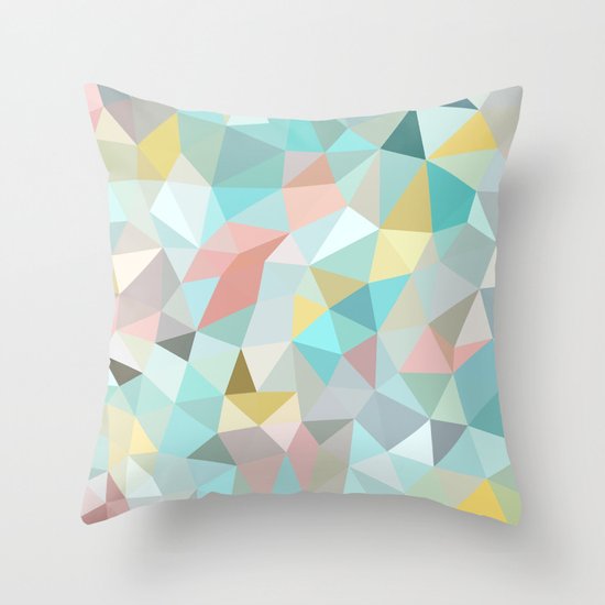 Pastel Tris Throw Pillow
