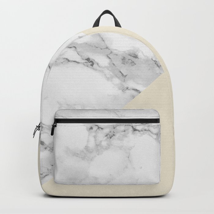 Marble + Pastel Cream Backpack