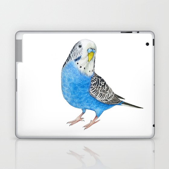 blue parakeet bird  Laptop & iPad Skin