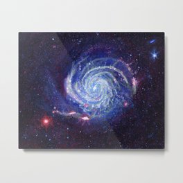 Pinwheel Galaxy Gouache Watercolor Painting Metal Print | Paint, Coloroftheyear, Gouache, Pink, Painting, Pantone183838, Galaxies, Galaxy, Star, Watercolor 