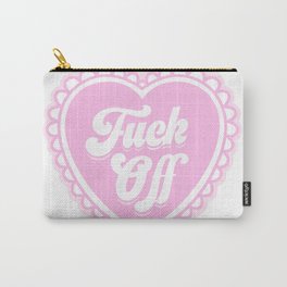 F*ck Off Pink Heart Carry-All Pouch