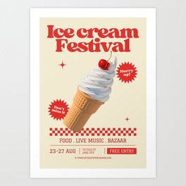 Ice Cream Festival  Art Print