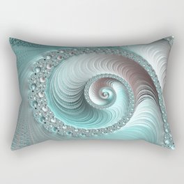 Fractal Fantasies Mint Wave  Rectangular Pillow