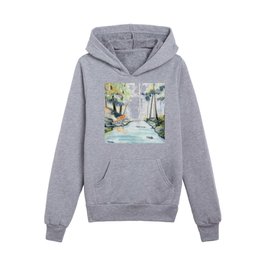 A Moment Of Solitude - Red Fox Kids Pullover Hoodies