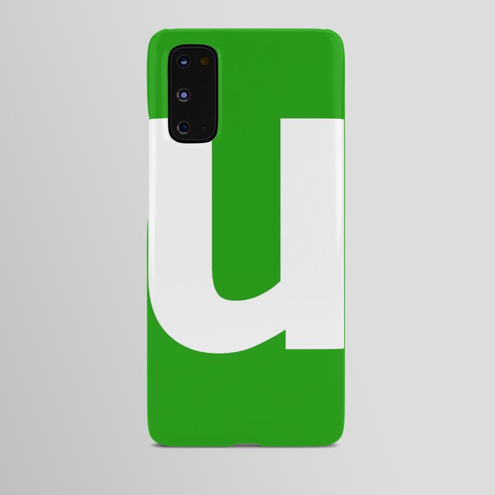 letter U (White & Green) Android Case