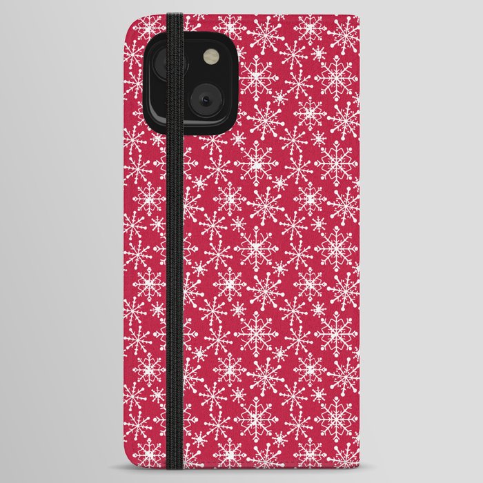 Let-It-Snow-White-Red-b iPhone Wallet Case