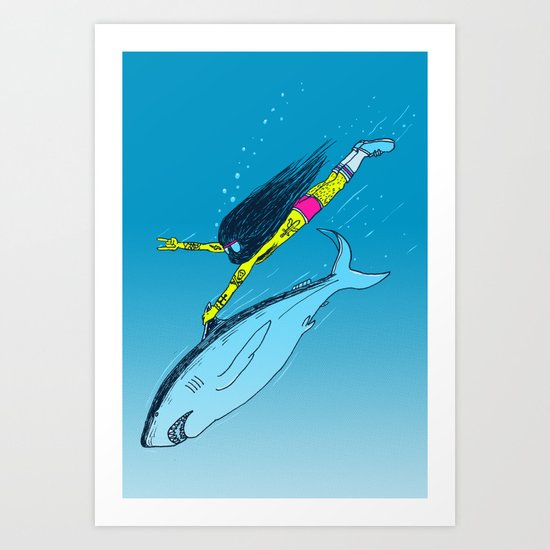 Shark Yeah Art Print