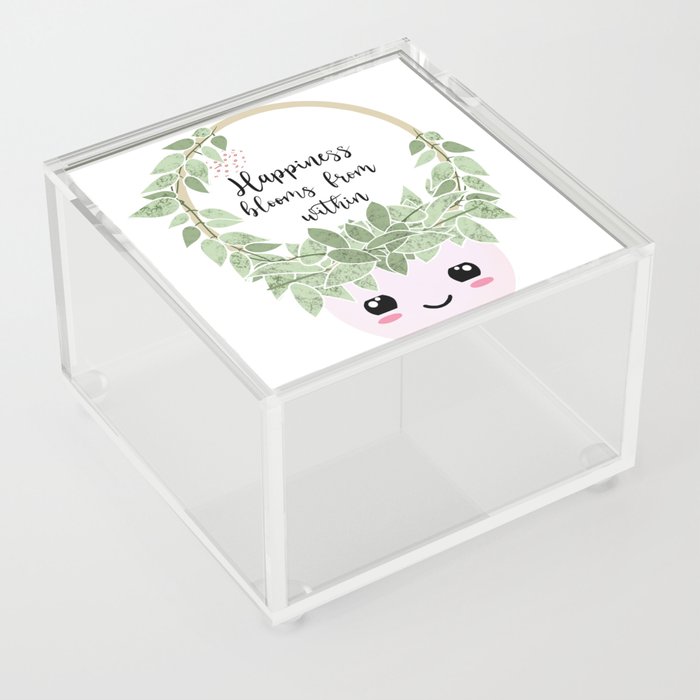 Happiness blooms from within  Acrylic Box