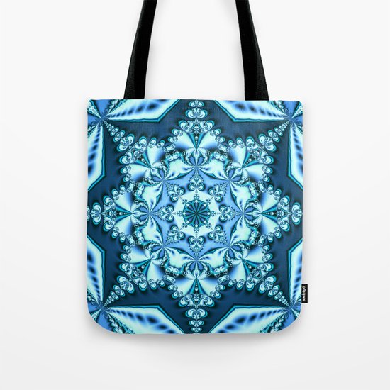 Blue winter snowflake Tote Bag