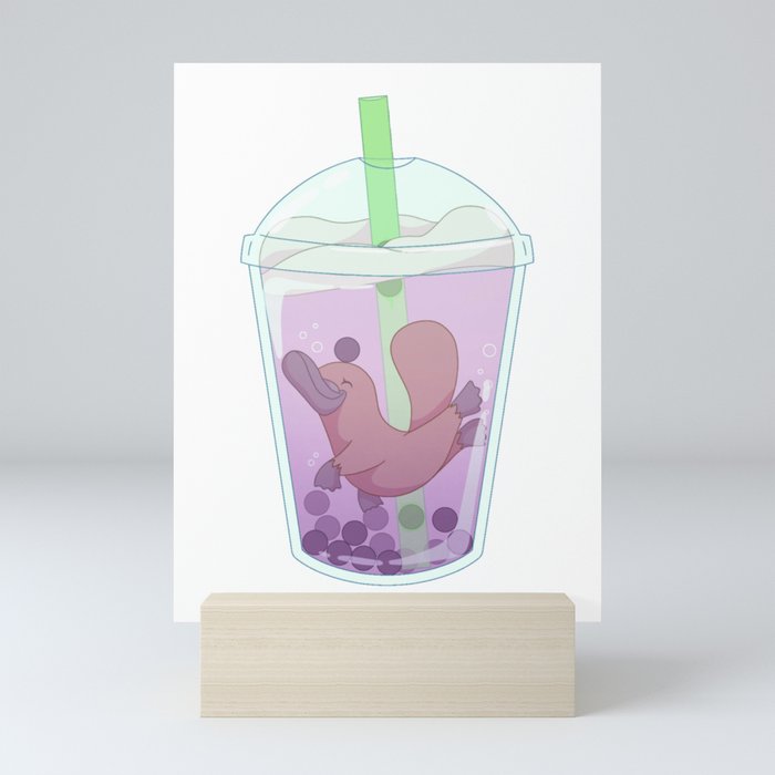 Boba Platypus Swim Mini Art Print