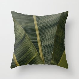 Tropical Leaf Throw Pillow