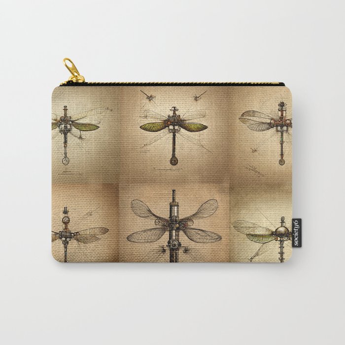 Steampunk Mechanical Dragonflies Carry-All Pouch