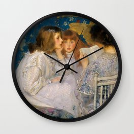Jungle Tales, 1895 by James Jebusa Shannon Wall Clock