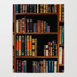 The Bookshelf (Color) Poster
