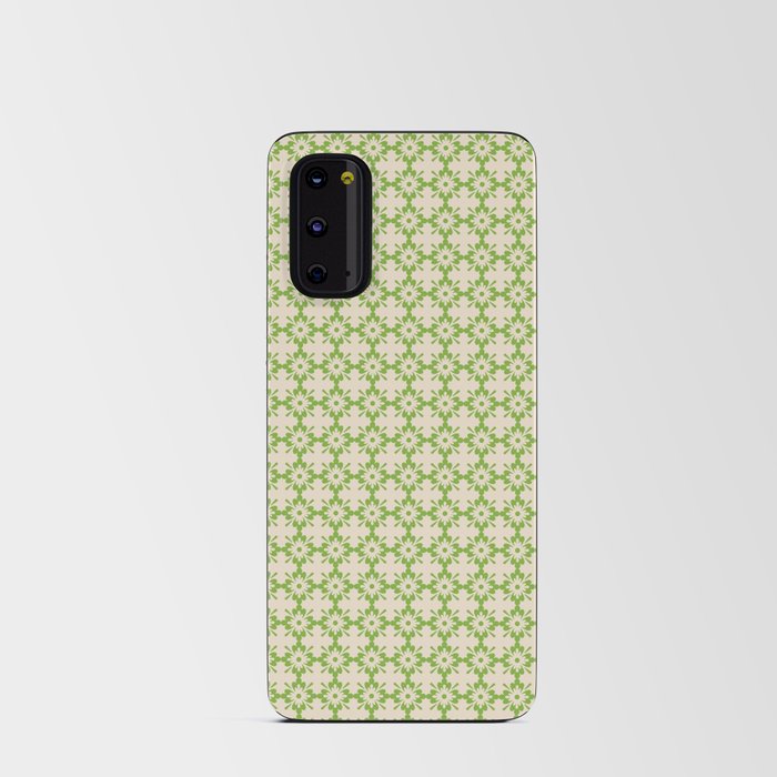 Floral vintage ornament pattern in green Android Card Case