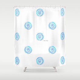 Rose_blue Shower Curtain
