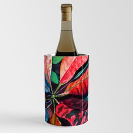 Colorful Tropical Leaves 2 Wine Chiller