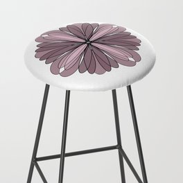 Pink Flower Bar Stool