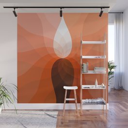 Monochromatic Orange Wall Mural