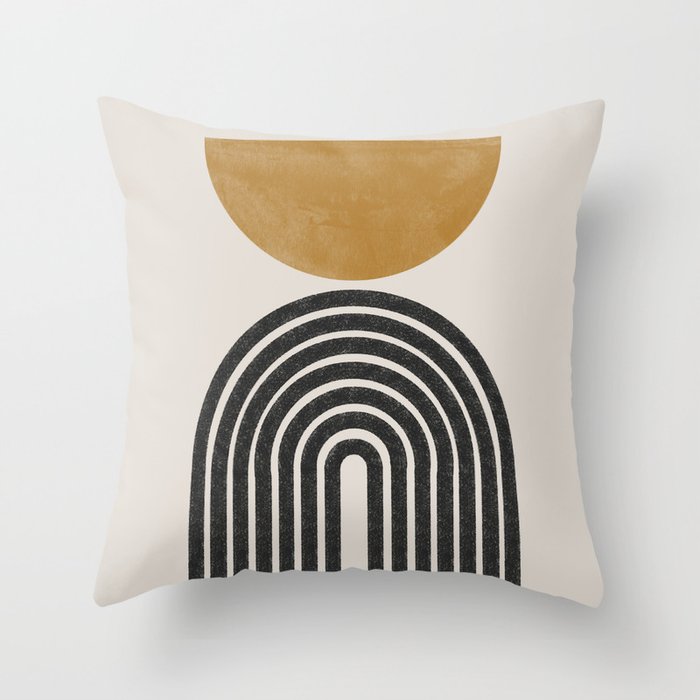Mid Century Modern Graphic Throw Pillow