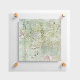 Vintage French Floral Wallpaper Floating Acrylic Print