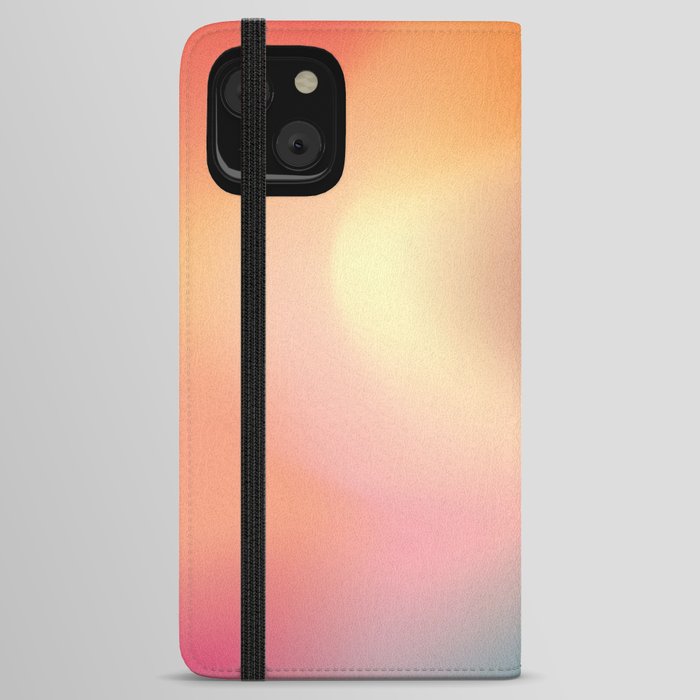 Fruit Smoothie Teal/Pink Gradient Mesh iPhone Wallet Case