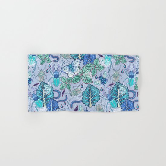 Frozen bugs in the garden Hand & Bath Towel