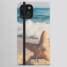 Starfish on the Beach iPhone Wallet Case