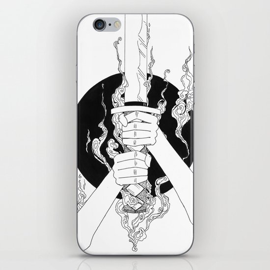 Samurai Spirit (Original Sketch) iPhone & iPod Skin