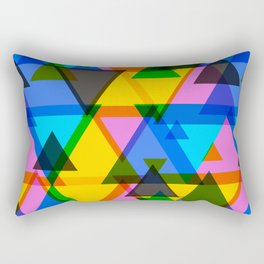 Abstract, multicolor, bright pattern of triangles. Rectangular Pillow